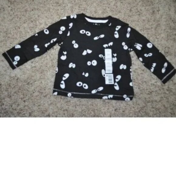 Boys 5 Pc Halloween Set 18 mths Shirts, Bodysuit & Sweatpant Black Gray Bats - Picture 6 of 9